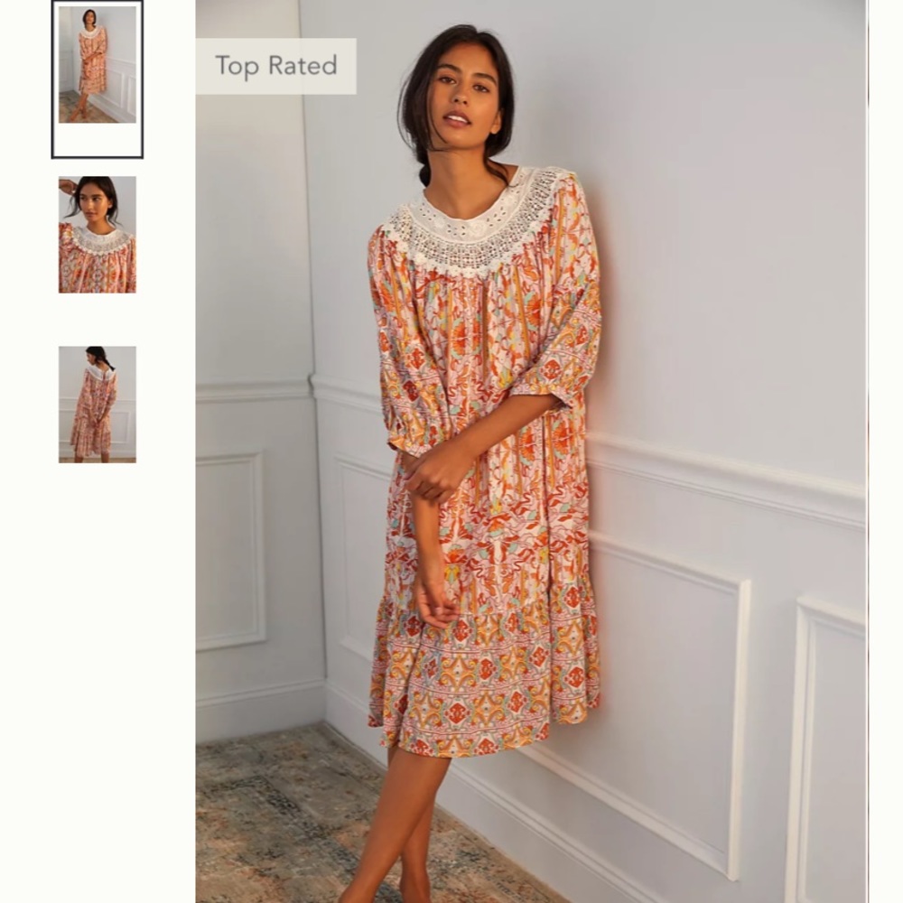 Floral Lace Lounge Dress